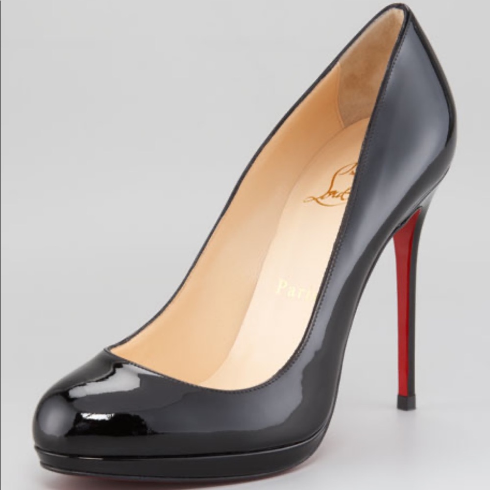 Christian Louboutin Navy Patent heels